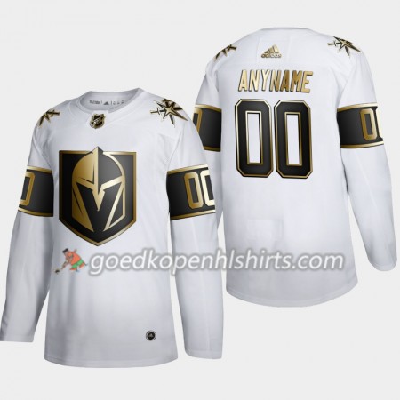 Vegas Golden Knights Custom Adidas 2019-2020 Golden Edition Wit Authentic Shirt - Mannen